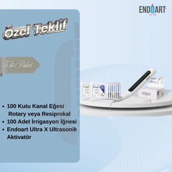 100 KUTU ROTARY EĞE + ULTRASONİC AKTİVATÖR CİHAZI + 100 ADET İRRİGASYON 
